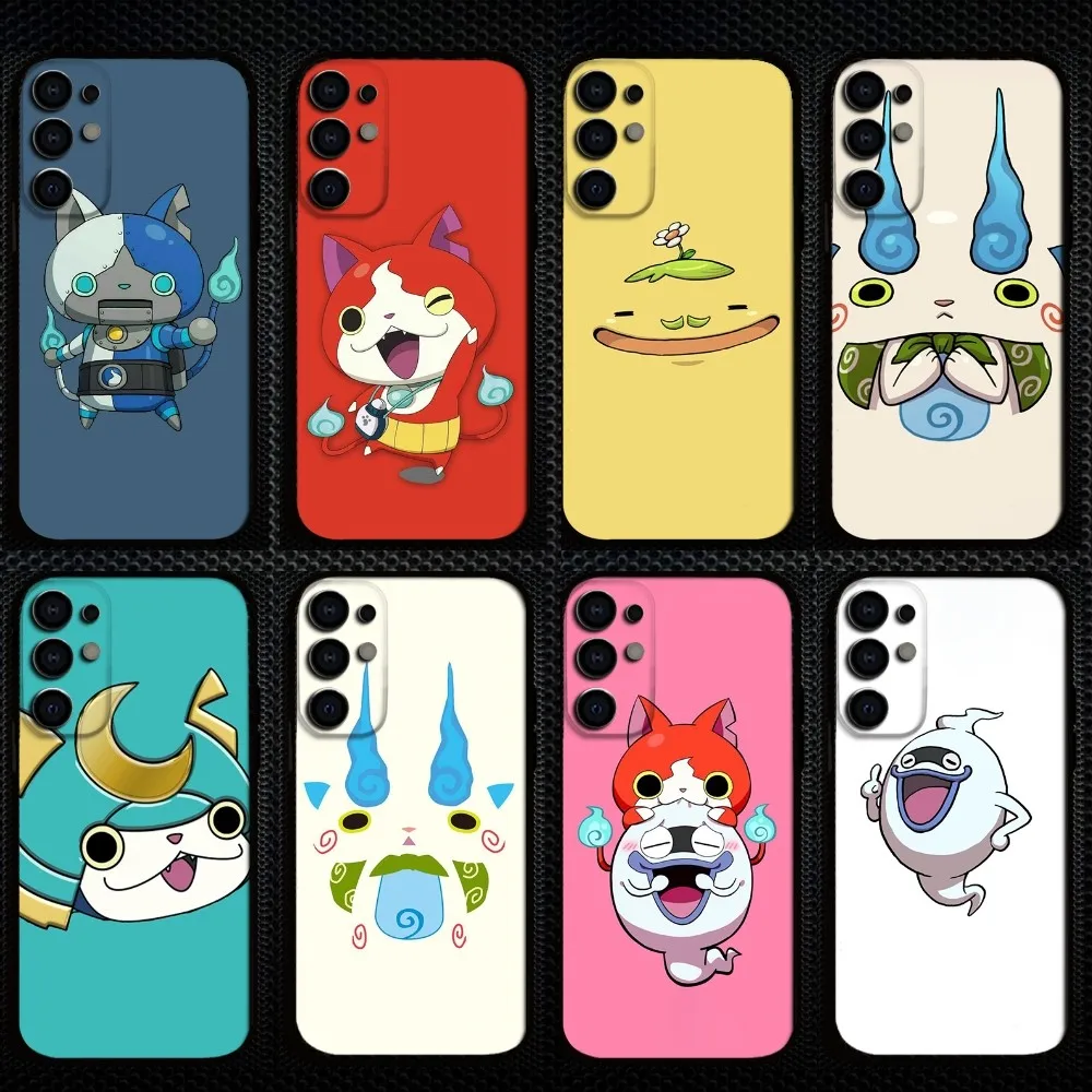 

Komasan Buchinyan Y-Yo kai W-Watch Phone Case For Samsung S25/S24/S23/S22/S21/S20/Plus,Fe,Lite/Others Black Cover