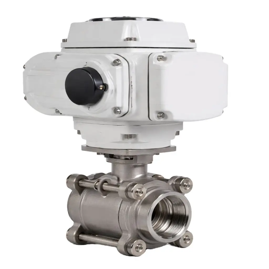 2in PN63 DC 12V High Pressure Electric Actuated BSP Thread ISO Mount Stainless Steel Water OEM Remote Control Ball Valve