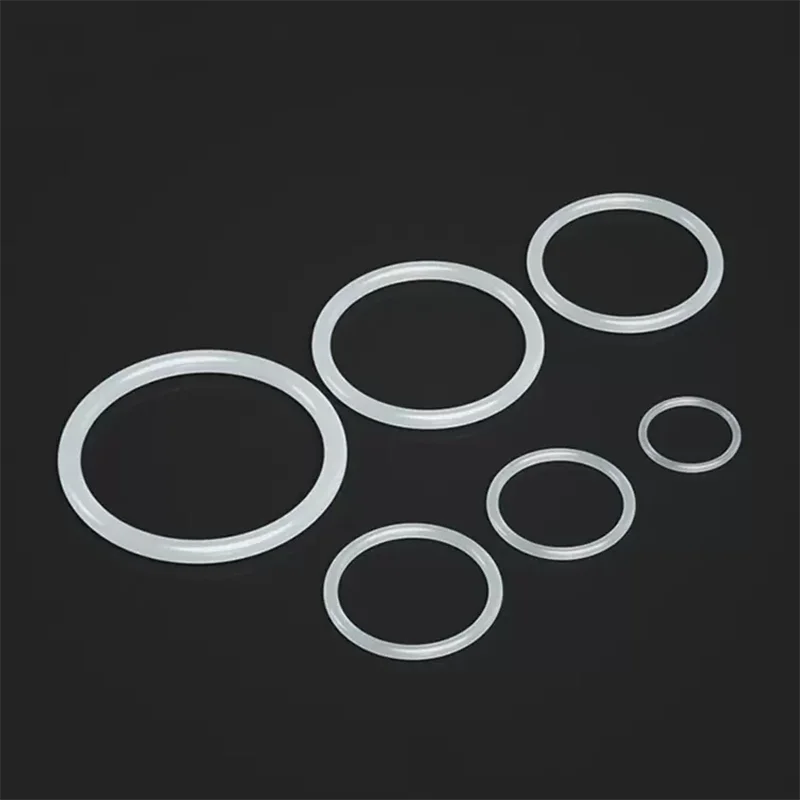 CS 5mm VMQ White Silicone Sealing Ring OD25-100mm Food Grade Rubber Insulate Shape Seal O-ring Silicone Rings
