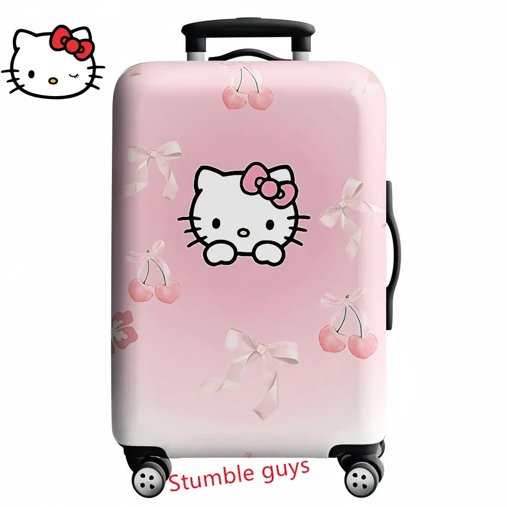 

Kawaii Hello Kitty Luggage Protector Cover Fits 18-32 Inch Suitcases Anime Travel Style