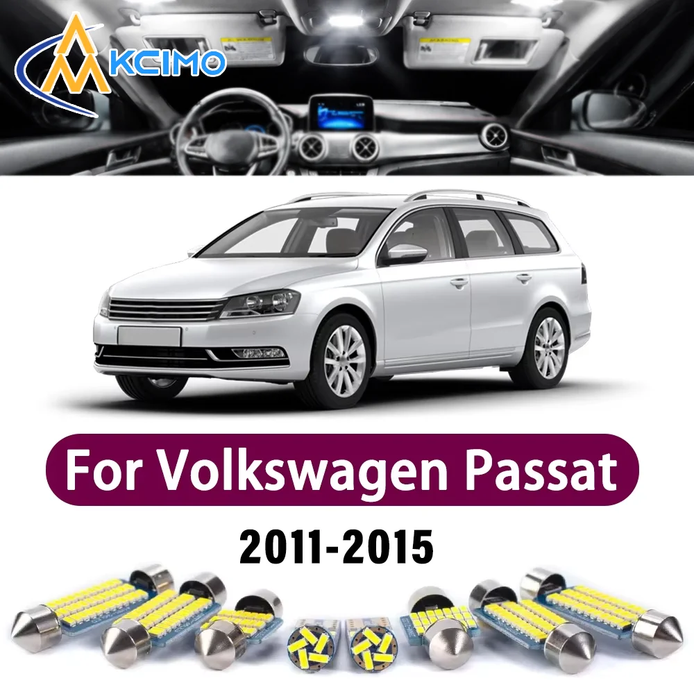 

Super Bright LED Interior Lamp Kit For Volkswagen Passat B7 Sedan 2011-2015 Error Free Canbus Trunk Reading Mirror Light Bulbs