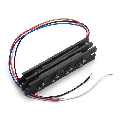 Imagen 2 del producto Alnico 5 apilados 3 agujeros 4 cuerdas bajo Humbucker con polipolar escalonado pastilla de reducción de ruido bobina de salida 4-C piezas de bajo divididas