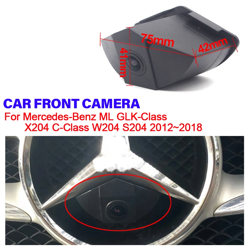 CCD Car Front View Parking Camera Logo Mark Camera For Mercedes-Benz ML GLK-Class X204 C-Class W204 S204 2012-2017 2018 FULL HD