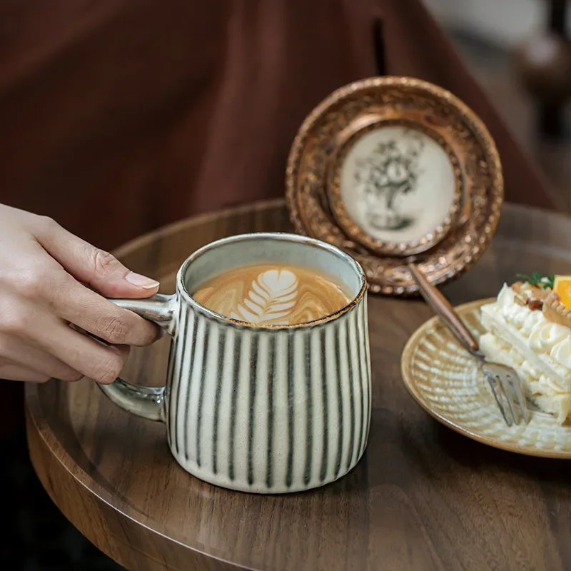 Handgefertigte Tassen mit hohem ästhetischem Wert, Vintage-Keramiktassen, Kaffeetassen, chinesische Keramik-Trinkutensilien