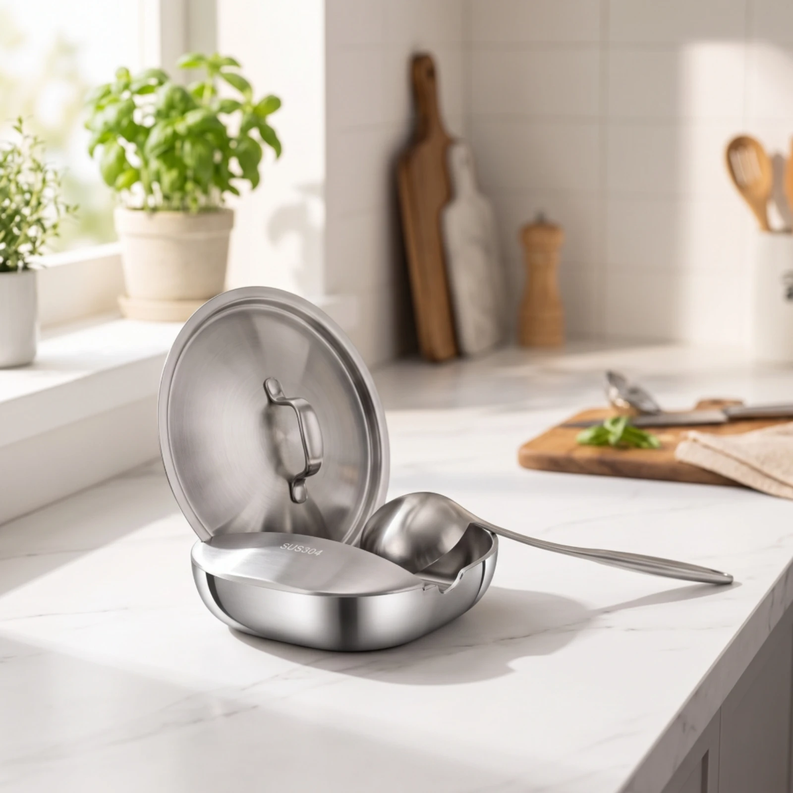 Pot Lid Holder Space-Saving Pot Lid Stand Cooking Utensil Holder Multifunctional Kitchenware Rustproof for Home Cooks