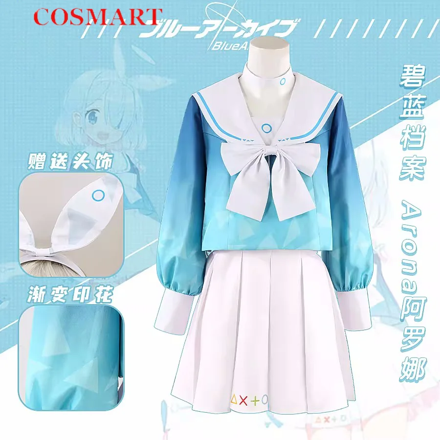 

COSMART Blue Archive Arona Sailor Suit Sweet Lovely Uniform Cosplay Costume Halloween Carnival Party Role Play Outfit XS-3XL