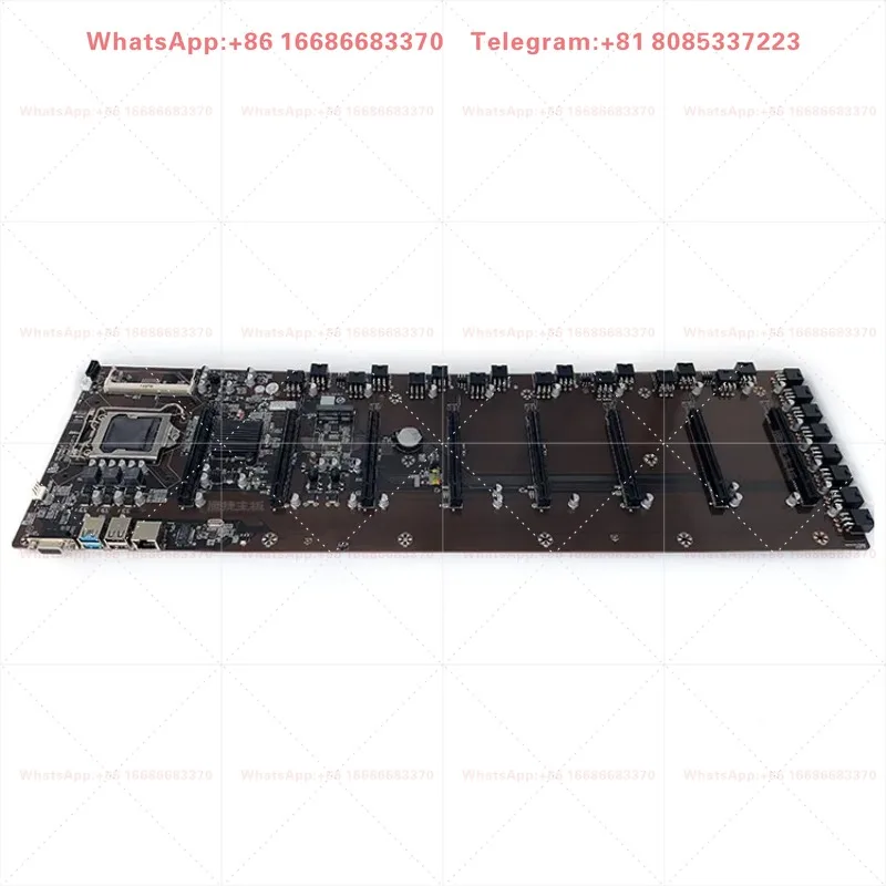 B75 B85 B250 X79 Multi Slot Mainboard 8 Slot Straight Plug Mainboard Large Spacing 65mm Hardware Parts