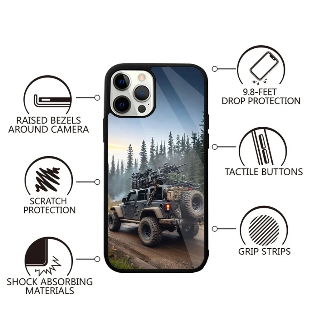 CAR Jeeps-S off-road SUV Phone Case For iPhone 16,15,14,13,12,11,Plus,Pro,Max,Mini Magsafe Magnetic Wireless Charging