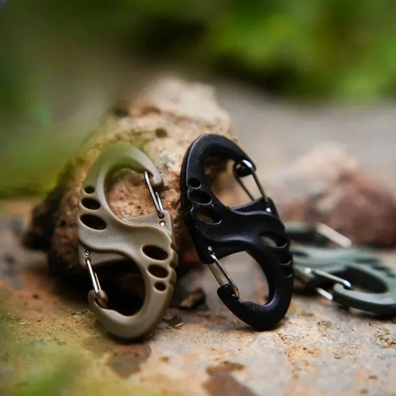 Double Gate Carabiner Clip Scorpion Shape Hollow Aluminum Hook Outdoor Camping Backpack Accessory
