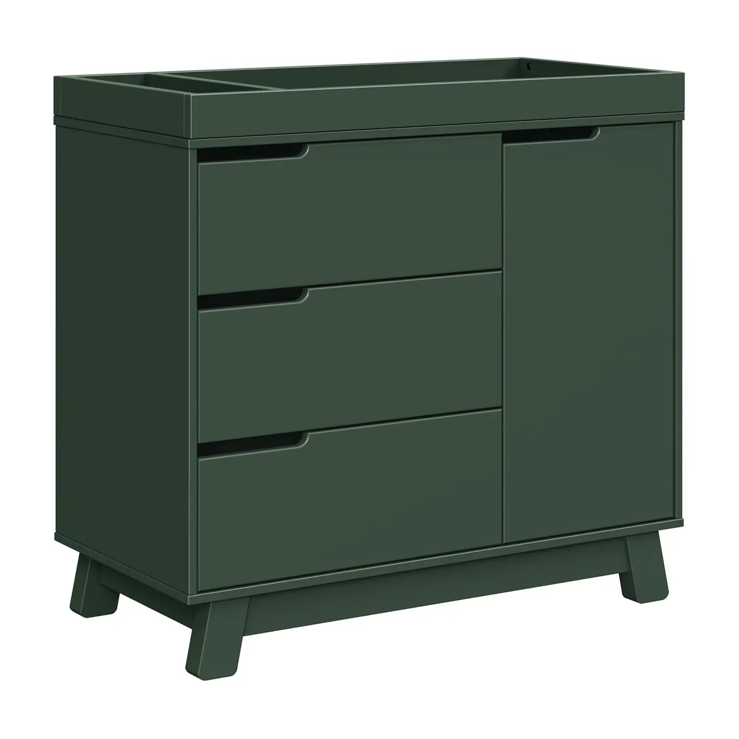 3-Drawer Changer Dresser with Removable Changing Tray in Forest Green,  Gold Certified