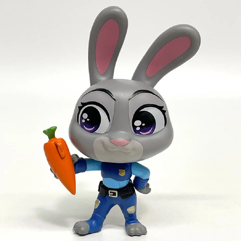 Zootopia Judy Rabbit Nick Fox Handmade Model Cute Cartoon Anime peripheral Collectable Model Toy Surprise Birthday Gift