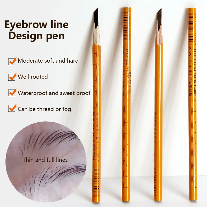 1Pc Long Lasting Black Eyebrow Pencil Shadows Cosmetics Tint Waterproof Wooden Pen Eyebrow Makeup Tools