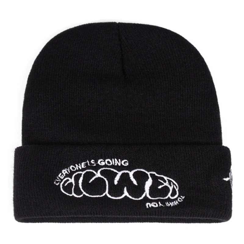 2026 New HipHop Hat GOING Women's Side Embroidered Knitted Hat Daily Commuting Leisure Decoration Bean Hat Unisex Borderless Hat