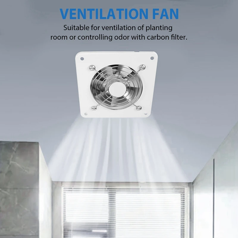 4 Pcs 4 Inch Inline Duct Fan Air Ventilator Metal Pipe Ventilation Extractor Bathroom Fan Duct Fan Accessories