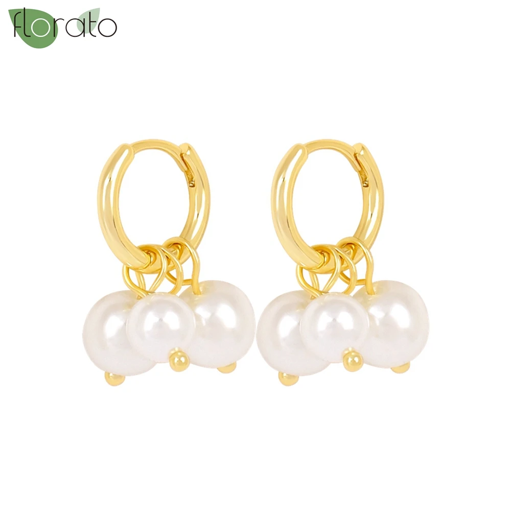 

Женские богемные украшения, маленькие обручи, серьги-подвески, стерлинговое серебро 925 пробы, игольчатые модные серьги с искусственным жемчугом, прекрасный подарок