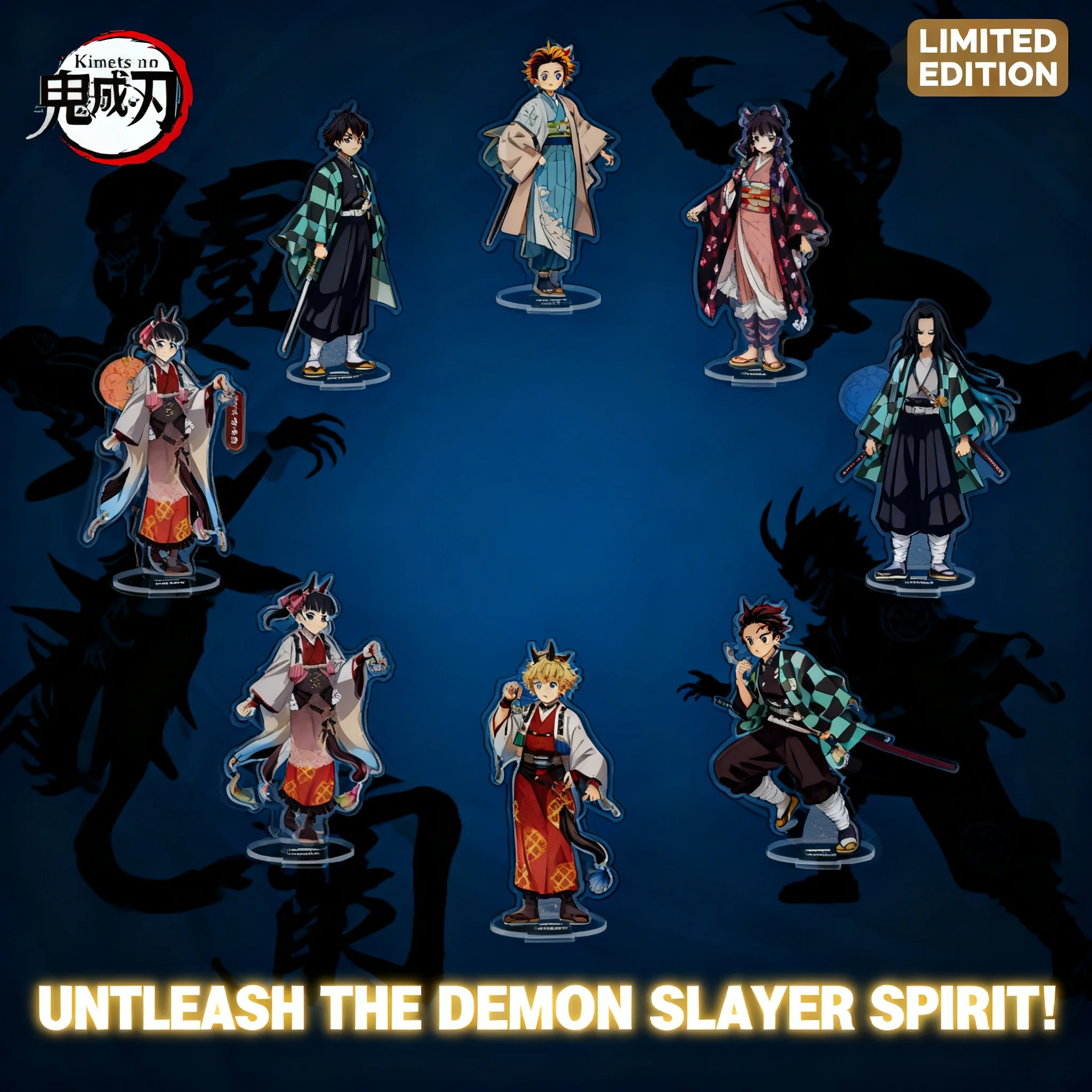 Figura Acrílica de la Serie Demon Slayer Año Nuevo 2026, Giyu Tomioka, Shinobu Kocho, Tanjiro Kamado, Mercancía del Festival de Primavera