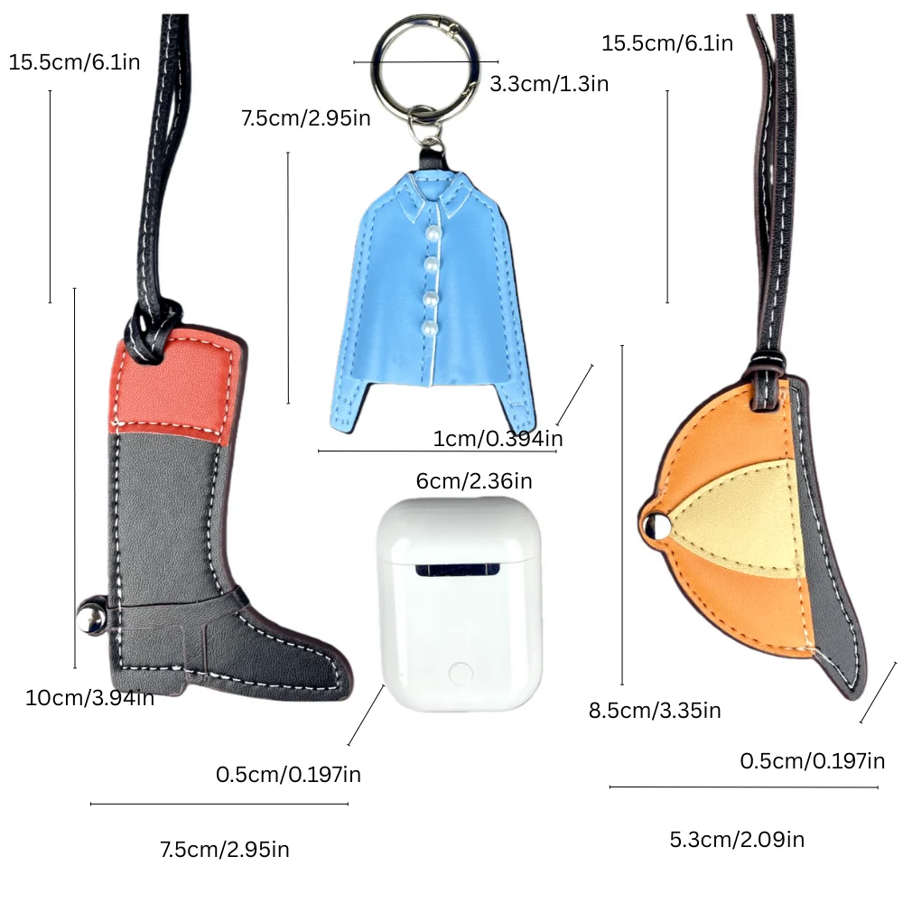 مجموعة سحر الحقائب المصنوعة من جلد البولي يوريثان اللطيفة - مزيج ومطابقة من الأحذية والقبعة والقميص لأسلوبك الفريد | إكسسوارات ممتعة ومرحة لجميع حجم الحقيبة #5