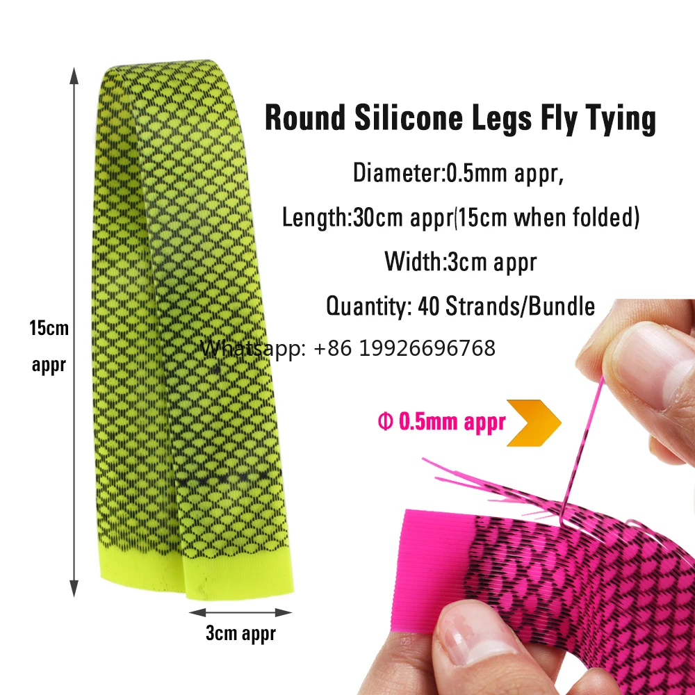 

Wholesale Grizzly Round Silicone Legs String Fly Tying Barred Rubber Legs Bass Pattern Jig Lure Skirts Fly Tying Materials facto