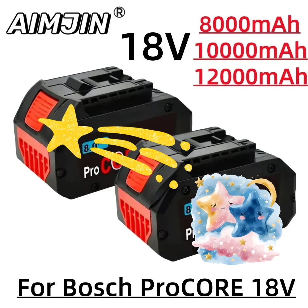 

18V 8.0Ah/10.0Ah/12Ah For Bosch Professional System Cordless Tool BAT618 GBA18V8 21700 Battery ProCORE Replacement Battery