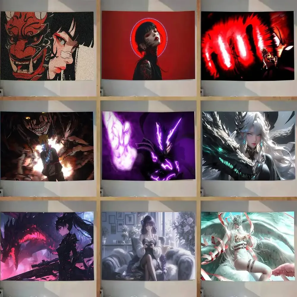 

Популярный гобелен А-Аниме, абстрактное настенное искусство, уникальный гобелен, современный принт