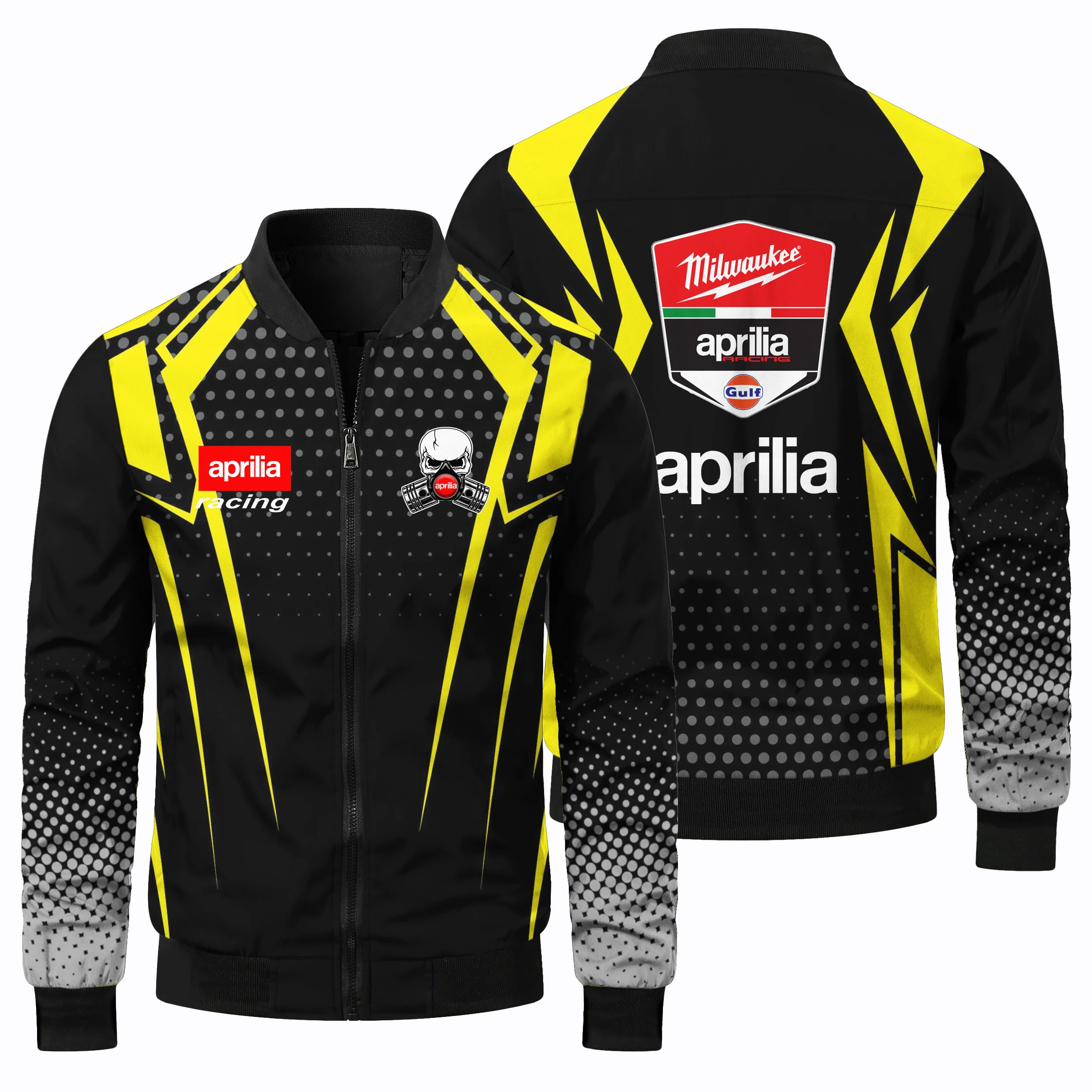 Veste zippée à manches longues pour hommes, motif de course 3D Aprilia, sports de plein air, haut de cyclisme, rue, hip hop, col rond, nouveau