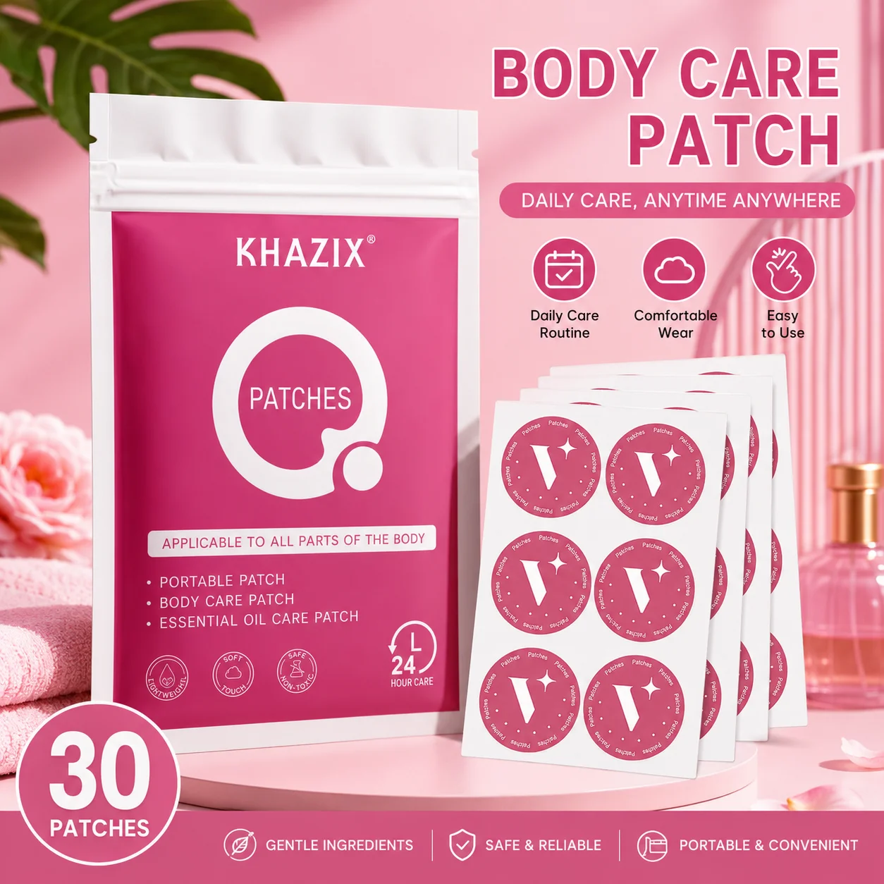 30Pcs Energy Patches Natural Ingredients Vegan Friendly Daily Energy Boost Patch Portable Body Stickers for Work Travel Sports image 6