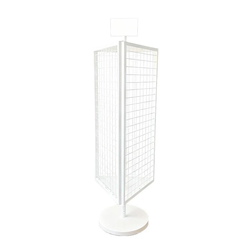 Three-sided rotation, wrought iron mesh display stand, boutique, supermarket store, doll storage rack