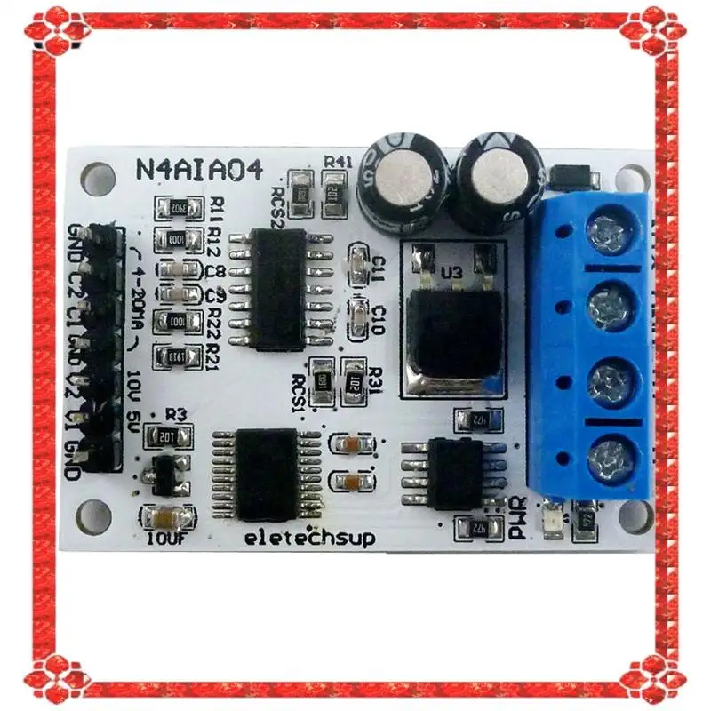 Consegna in 24 ore ELETECHSUP 4-20MA Acquisizione segnale di tensione Modulo RS485 Modbus RTU per trasmettitore di corrente PLC Misurazione Inst