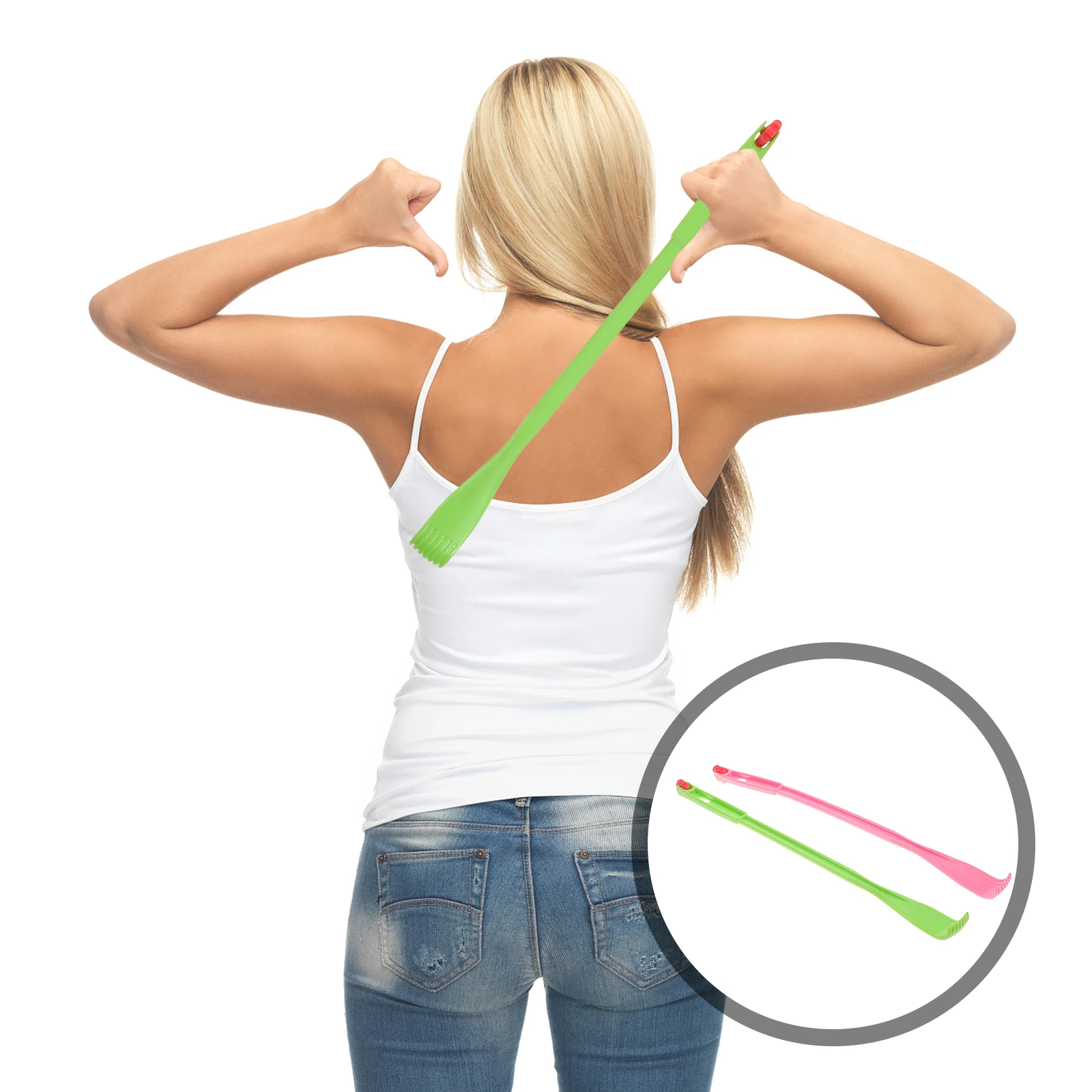 

2 шт., скребок для спины с длинной ручкой из АБС-пластика, массажный инструмент в форме руки для домашнего использования, массажер для спины, удобный естественный сенсорный рельеф