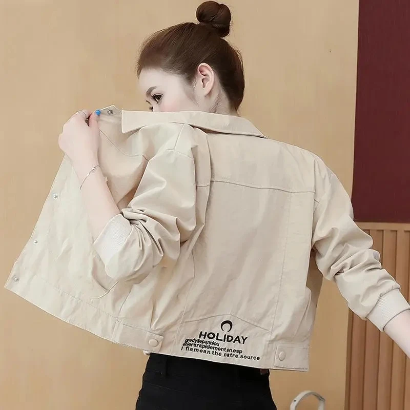 Casual Short Women\'s Short Coat 2024 Spring Autumn New Female Wear Jacket Joker Thin Foreign Baseball Uniform Overcoat