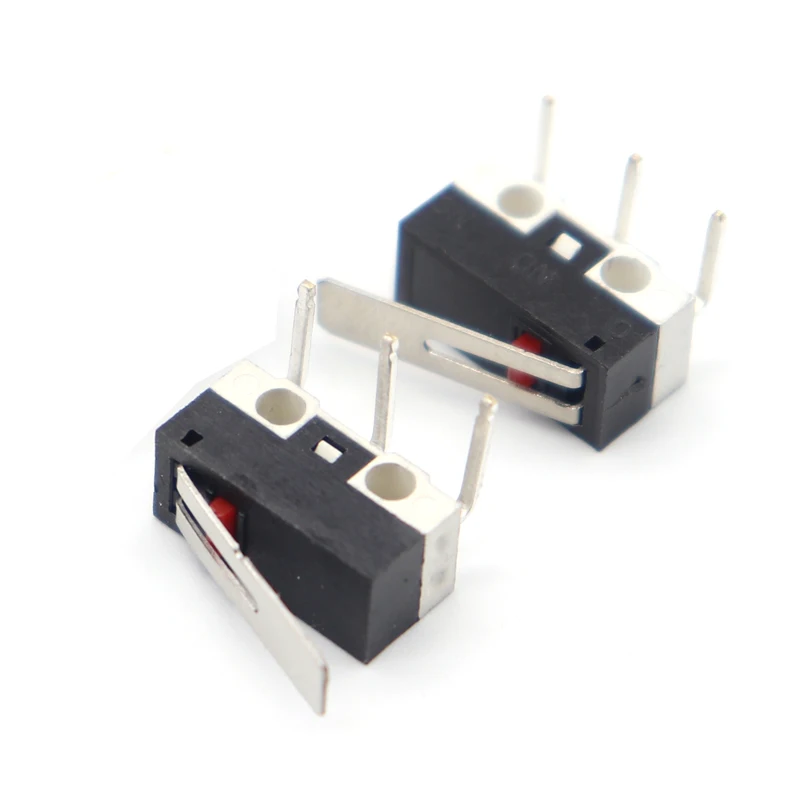 Micro Limit Switch Momentary Push Button Switch 1A 125V AC Mouse Switch 3Pins Long Handle Roller Lever Arm SPDT 12* 6 *6mm