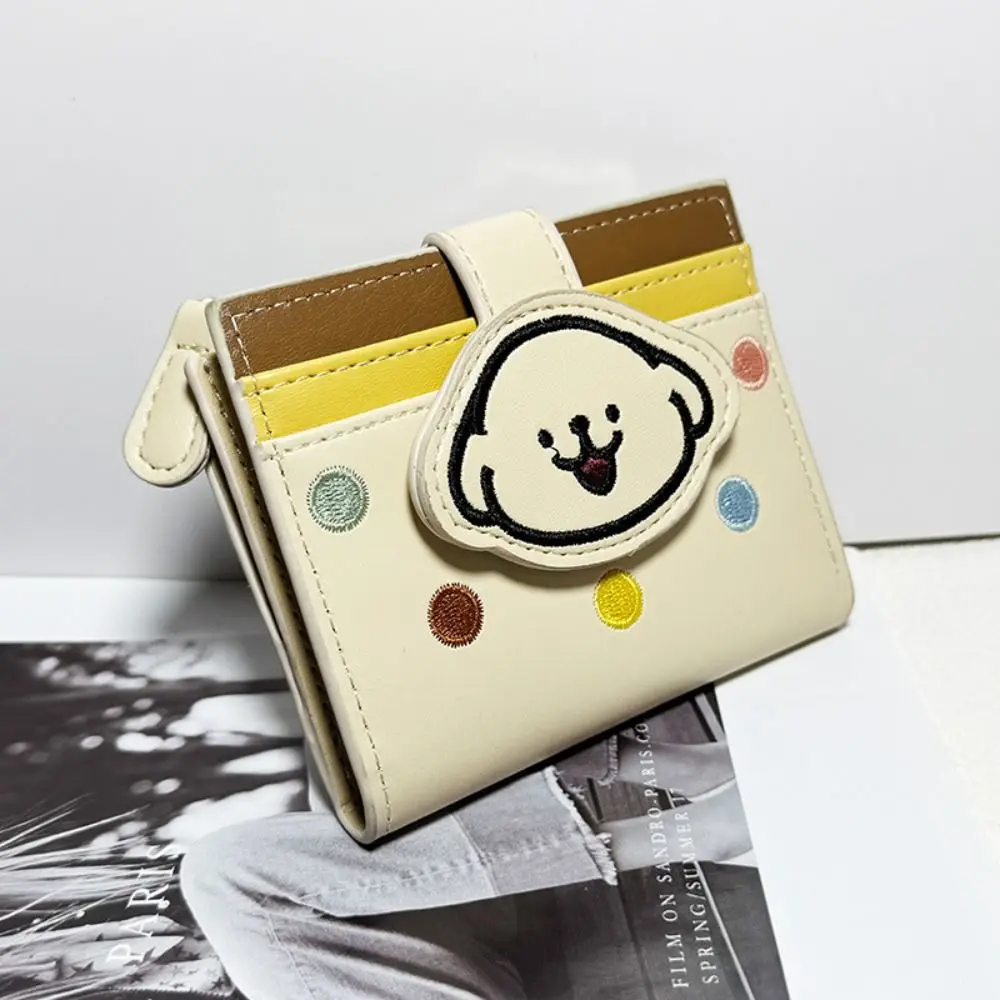 

Cute Cartoon Dog Wallet PU Leather Large Capacity Card Package Multi Card Slot Portable Card Bag Girls