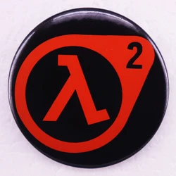 Half Life Game Lambda Symbol Pinback Button Pin Gamer Friend Tinplate Badge 58MM