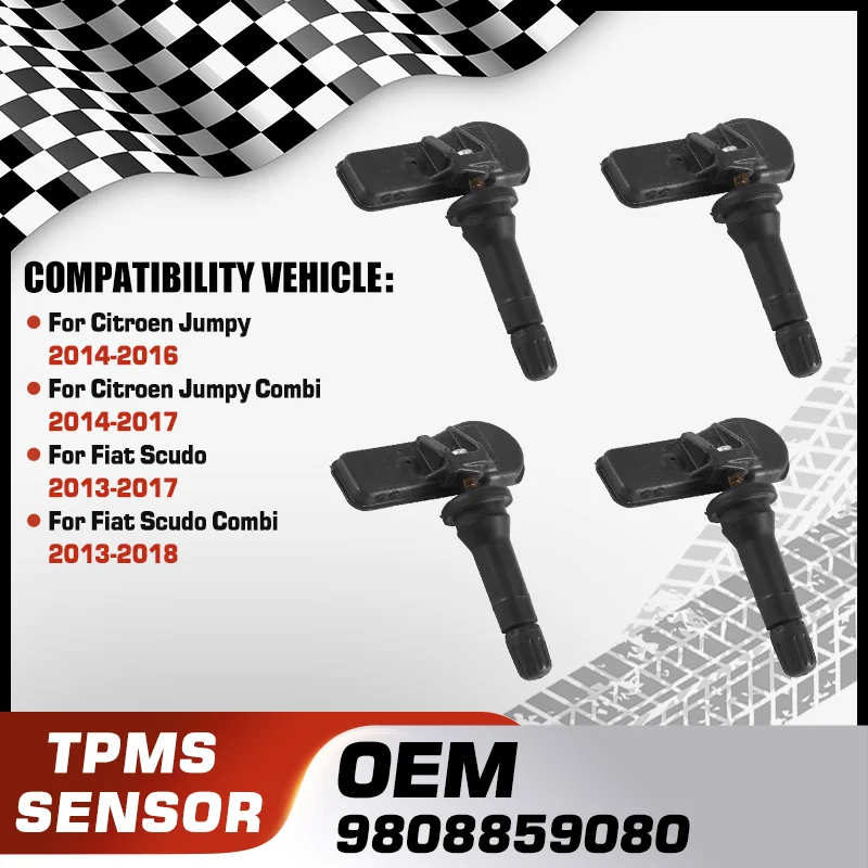 

9808859080 For Citroen Jumpy Citroen Jumpy Combi Fiat Scudo Fiat Scudo Combi TPMS Tire Pressure Sensor Monitoring System 433 MHz
