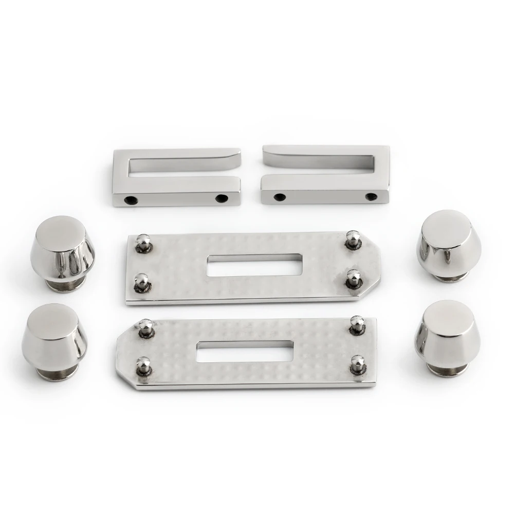 1/2/5Sets Silver Diamond Steel Lock Puller Slider For Birkin 30 Handbags Bags Hook Clasps Eyelet Plate Rivet Studs Accessories