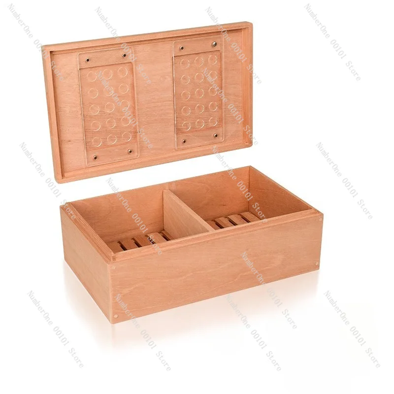 Professional Spanish Cedar Cigar Humidor 120 Capacity Large Wooden Storage Box with Hygrometer Humidifier Desktop Display Gift