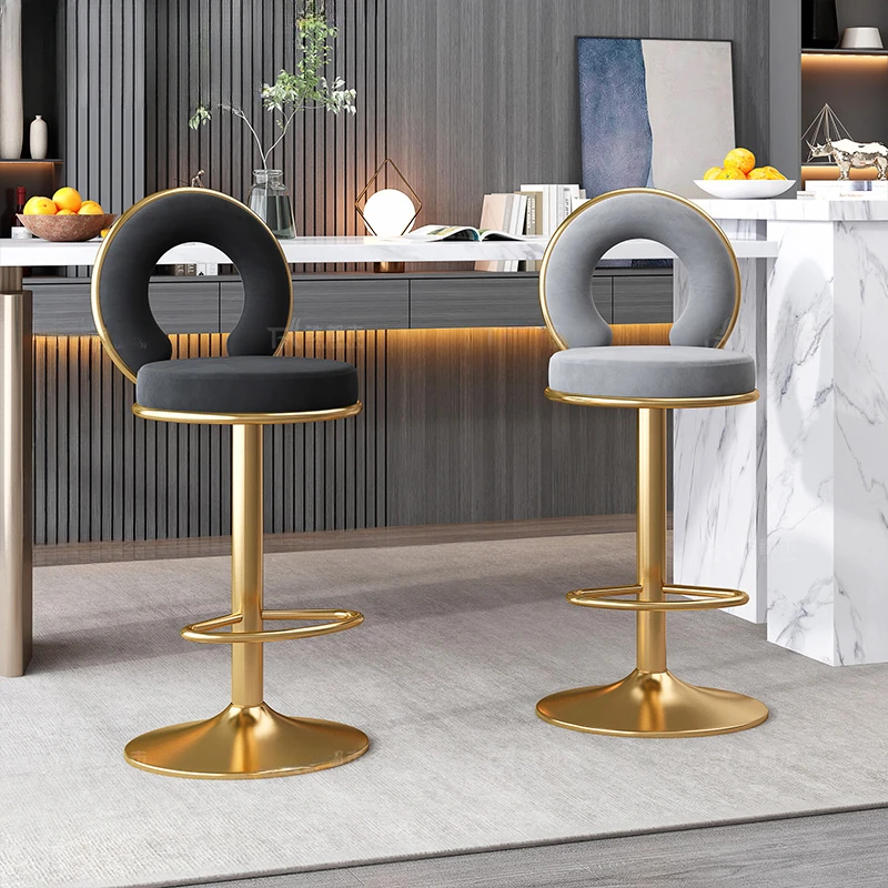 

Round Simple Bar Chair Modern Ergonomica Art Design Barber Bar Stool Kitchen Living Room Taburetes Altos Cocina Home Furniture