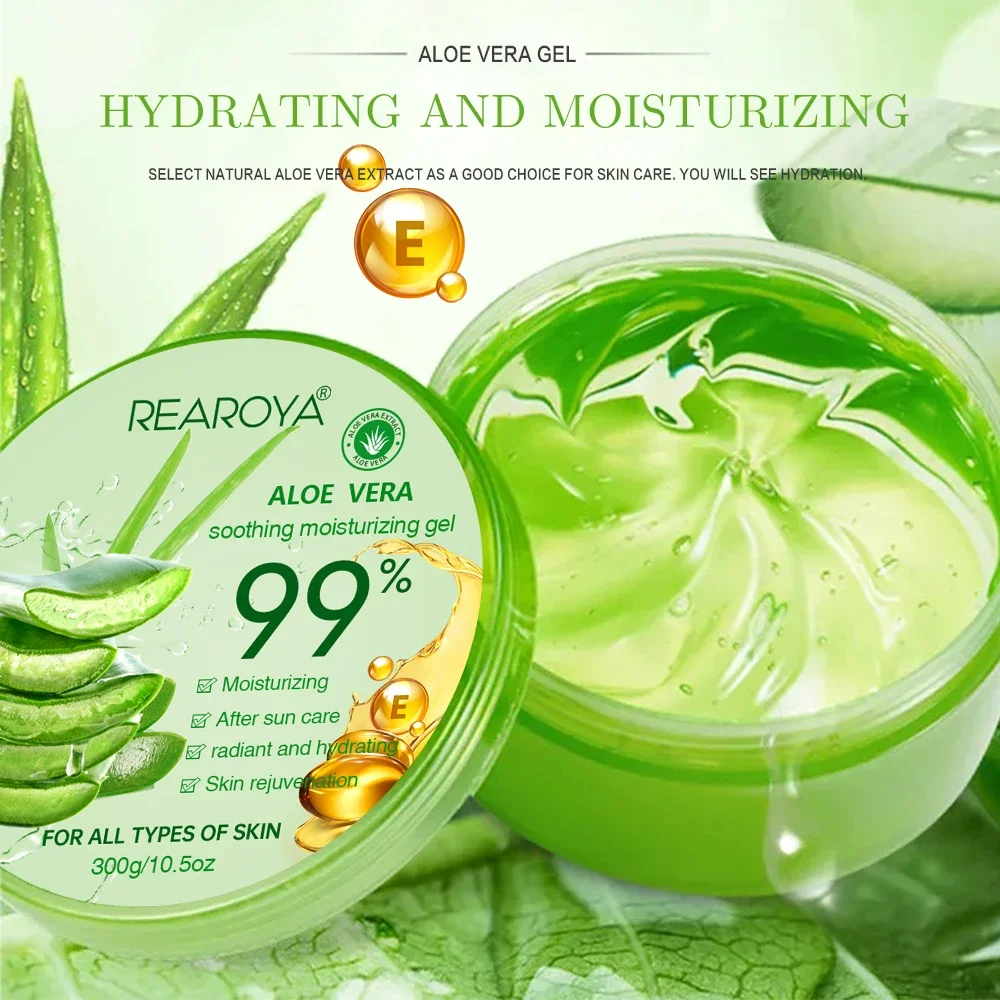 Organic Aloe Vera Gel for Face New Soothing Moisture 99% Aloe Vera Moisturizing Face Cream Korean Cosmetics Skin Care Makeup