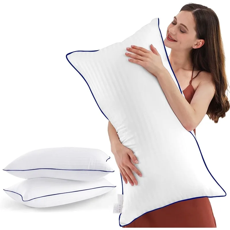 

Set of 2- Cooling, Luxury Hotel Quality with Premium Soft Down Alternative Filling for Back, Stomach or Side Sleepers