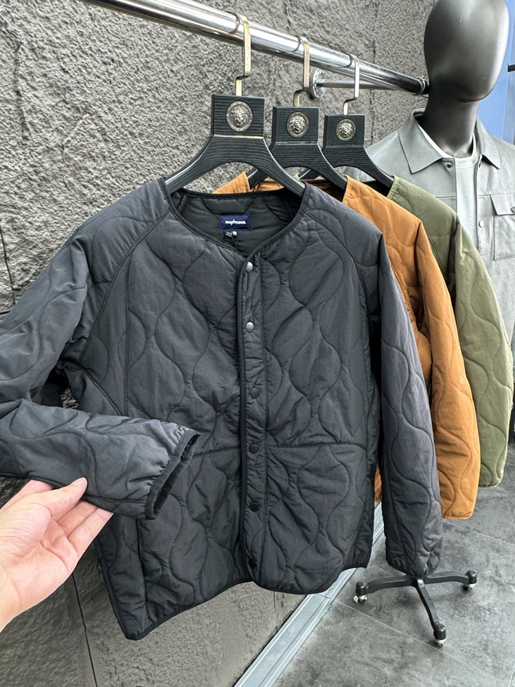 

Men's Casual Faionable round Nedown Quilted down Cotton Jaet Warm Autumn Winter Pampa& Stand Fit Ci Sle