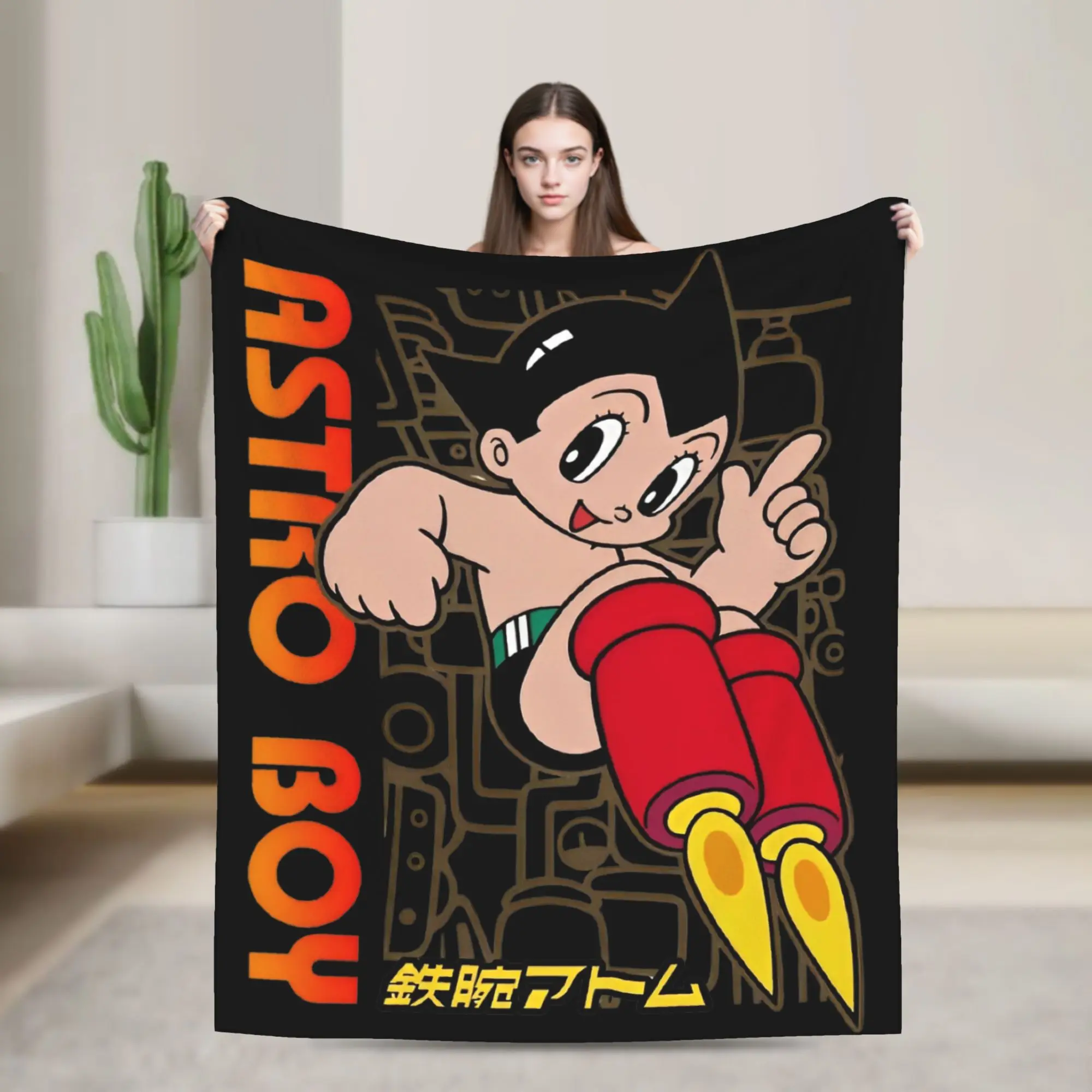 Astro Boy Manga Anime couvertures polaire décoration puissant Atom Astroboy respirant Super chaud jeter couverture couette
