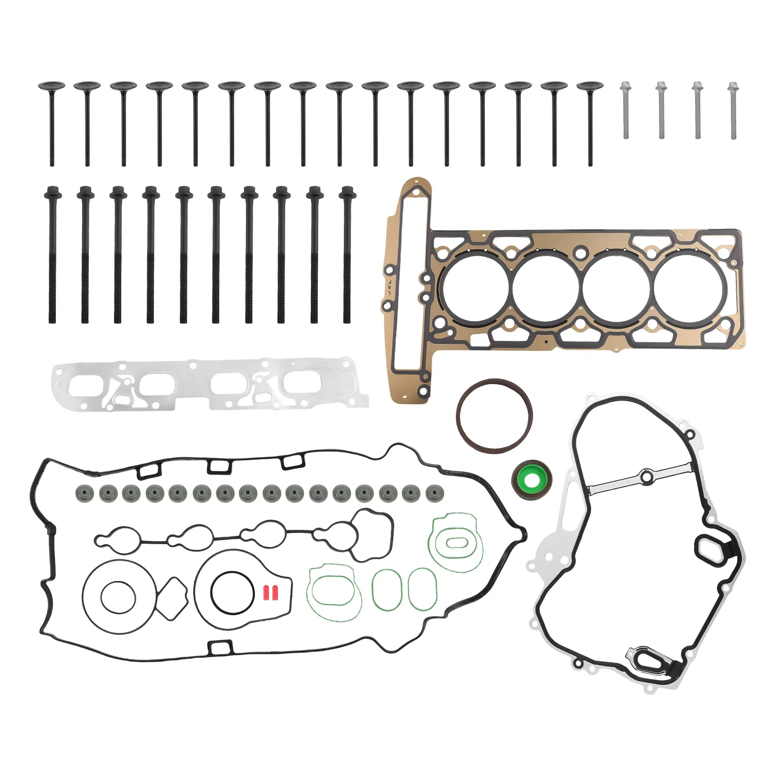 

Head Gasket Bolts and Intake Exhaust Valves For Chevrolet Buick GMC 2.4L 2010-2013 12615936 24434464 24454518 HS26517PT ES72196