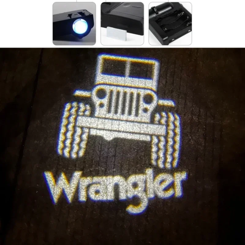 

For jeep Renegade pass Patriot Cherokee Grand Cherokee Wrangler LED Car Door Badge Light Projector Courtesy Shadow Welcome Lamps