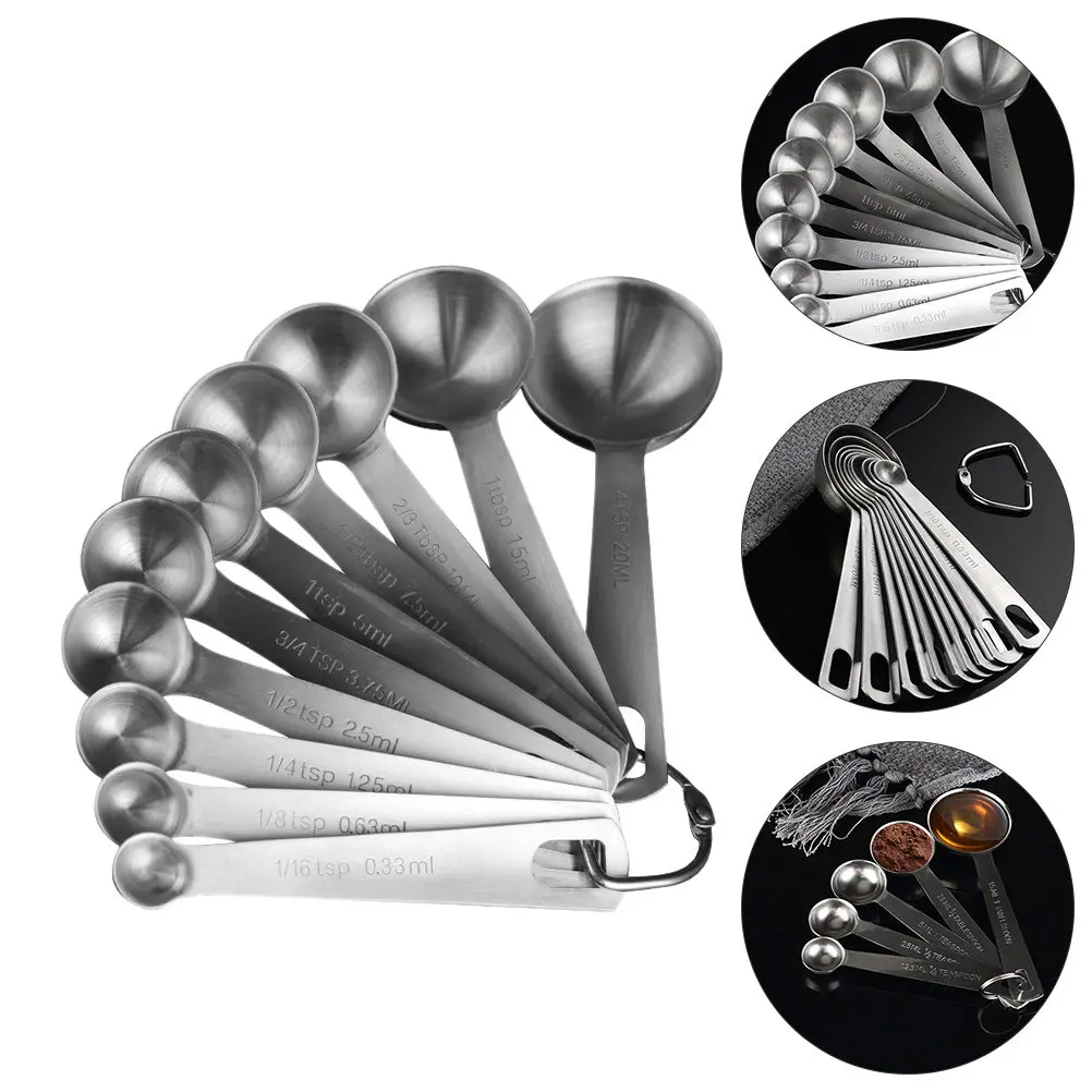 Measuring Spoons Teaspoon Tablespoon Set with Scale for Baking Cooking Kitchen Supplies