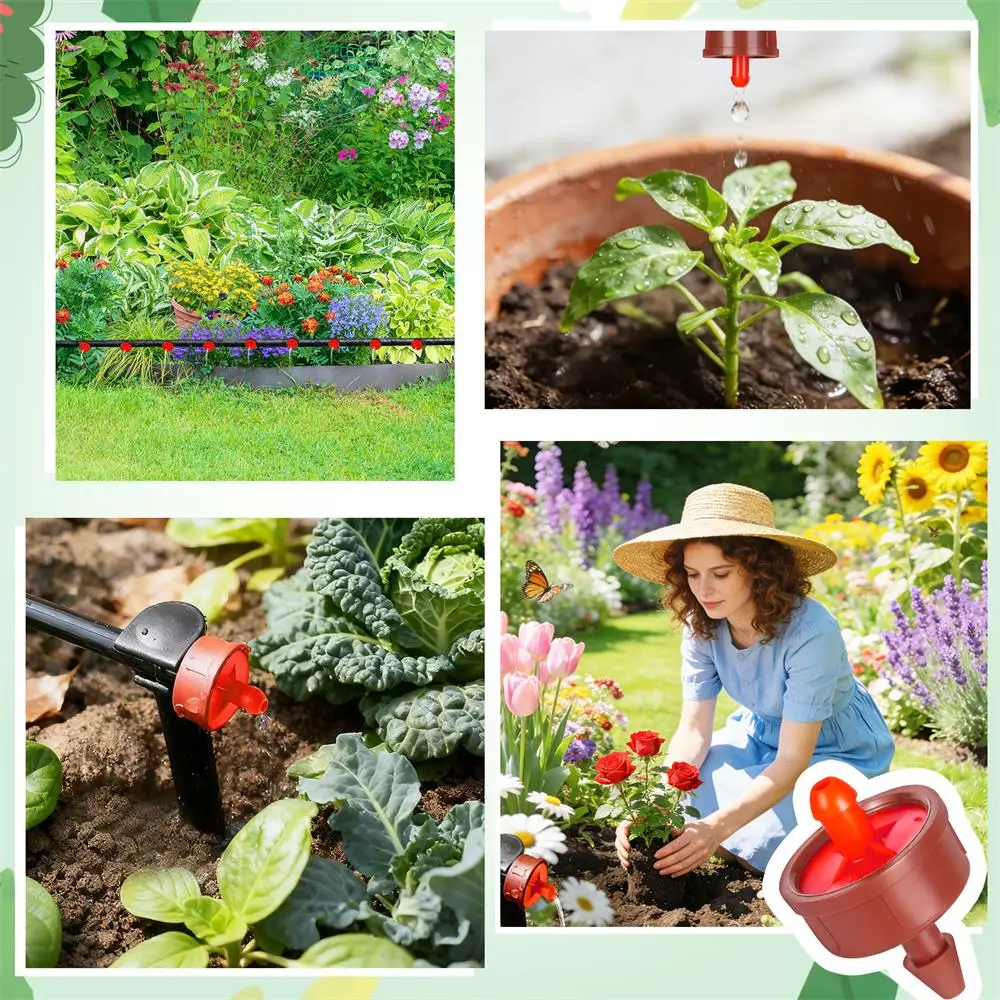 12L/16L/H Steady Flow Dripper Pressure Compensate Emitter Flow Rate Garden Drip Compensation Regulator Lawn Greenhouse 30Pcs