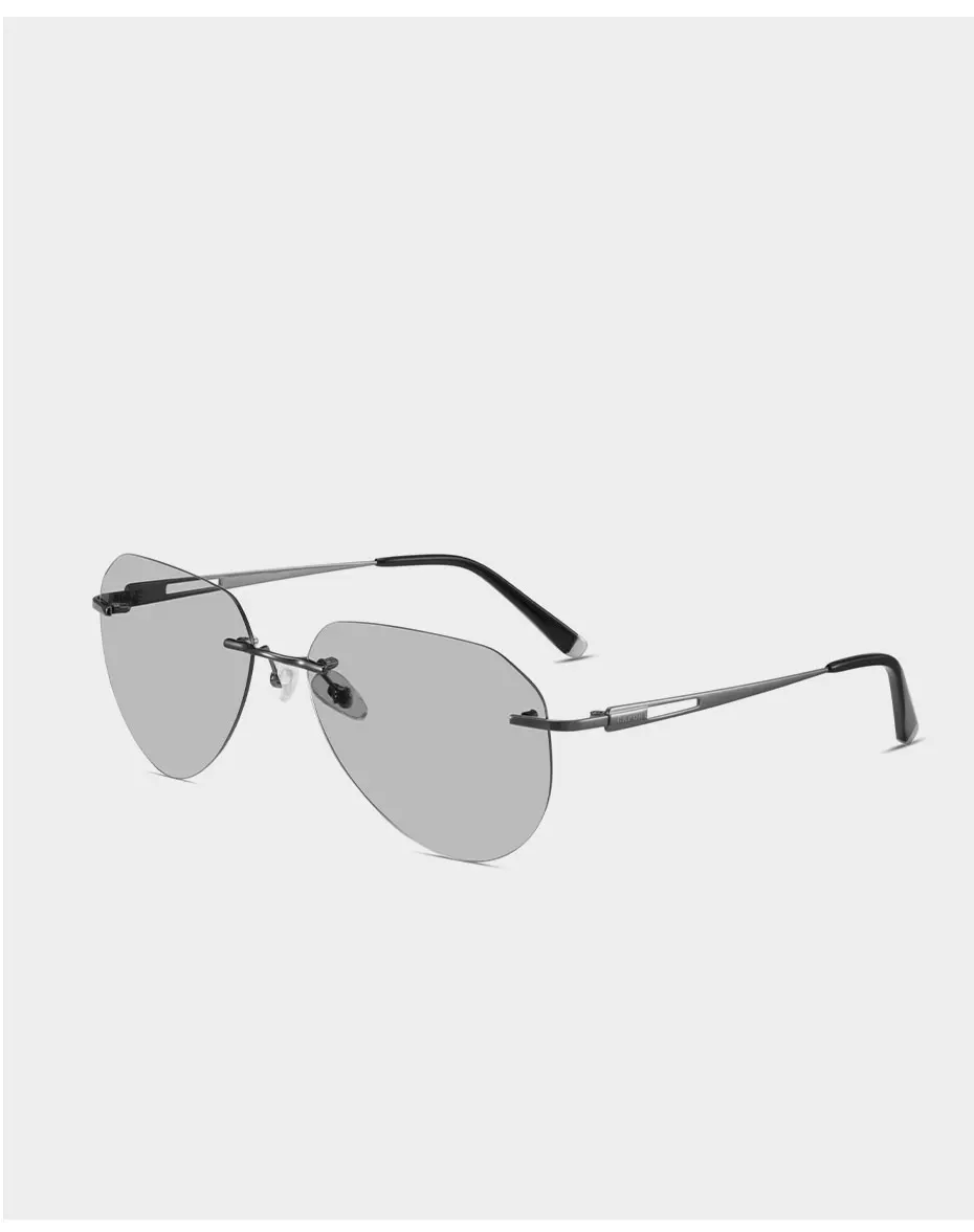 CAPONI Randlose männer Sonnenbrille Polarisierte Photochrome UV400 Outdoor Fahren Sonnenbrille Titan Legierung Mode Brillen BS22003 – Detail 19