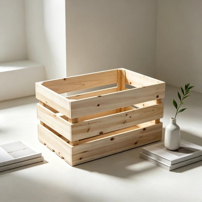 Wooden Crate Storage Bin, Display Shelf Box for Home, Fruit Wooden Planter Rack, Colorful Custom Decorative Organizer