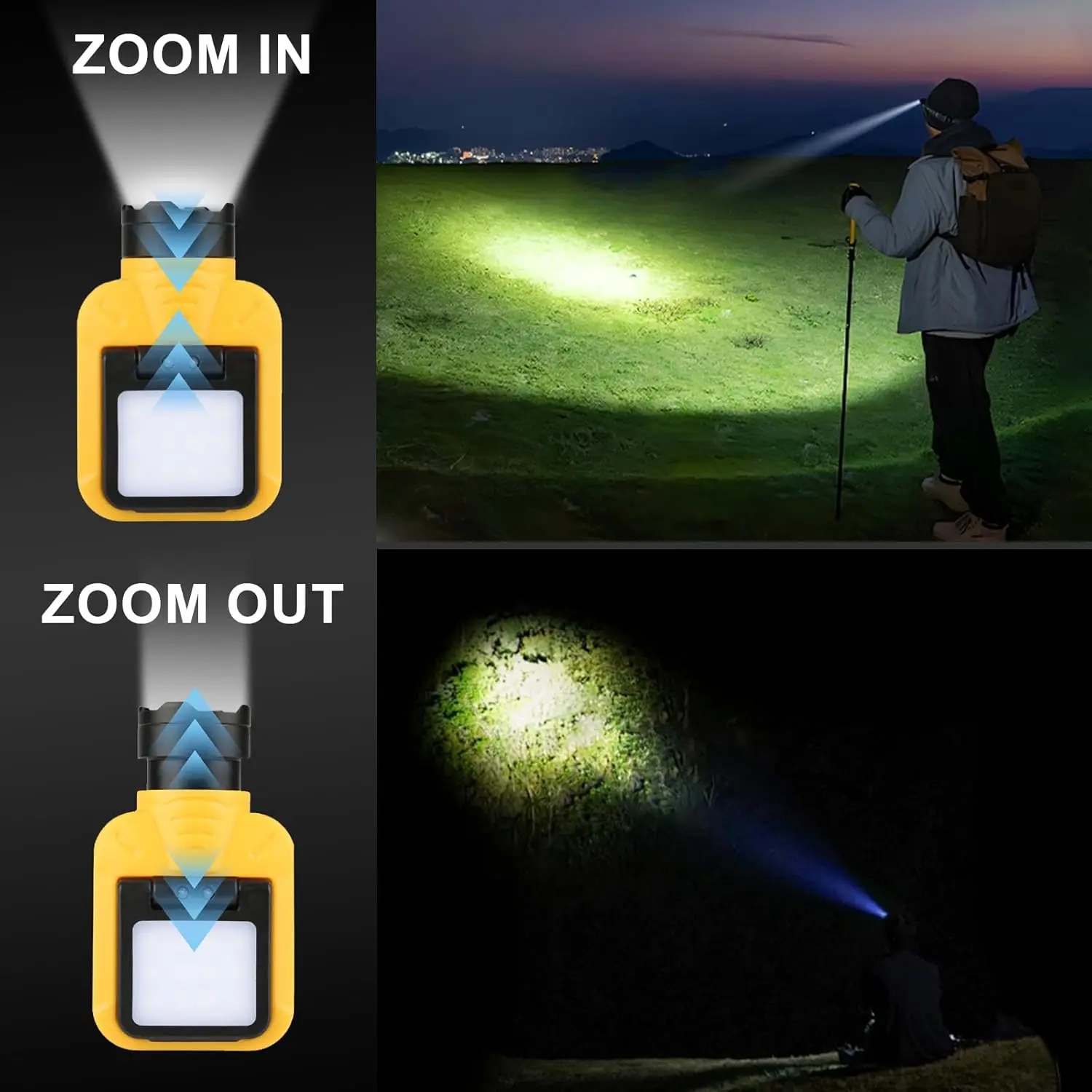 قابلة للشحن LED الجبهة كشافات 1000LM قوية مصباح يدوي صغير محس حركة قبعة كليب مصباح مقاوم للماء للتخييم مصباح الصيد #4