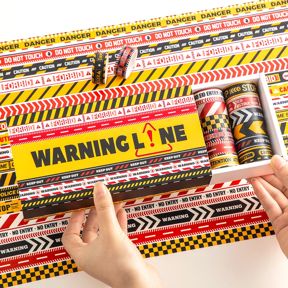 30 لفات ملصقات شريط اشي تحذيرية بألوان نابضة بالحياة ملحقات مخططة مثالية لوضع العلامات على تنظيم مجلات الحرف اليدوية ذاتية الصنع