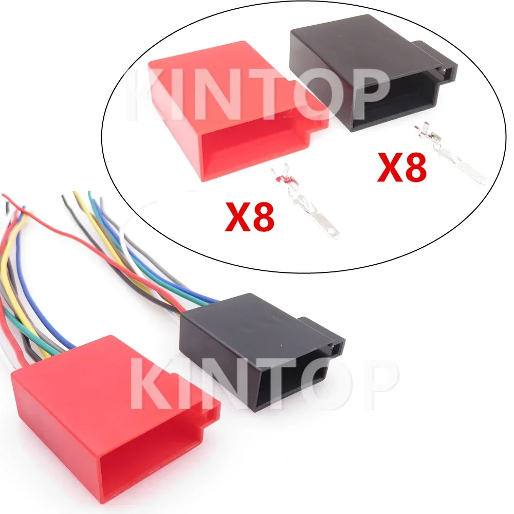 1 Set 8 Pins 106455-4 106455-1 106455-3 AC Assembly Car Electrical Connector Auto Audio Wire Harness Unsealed Socket For VW